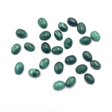 Natural Malachite Oval Cabochon Loose Stone 25 Pcs 5*7 MM 33 CT