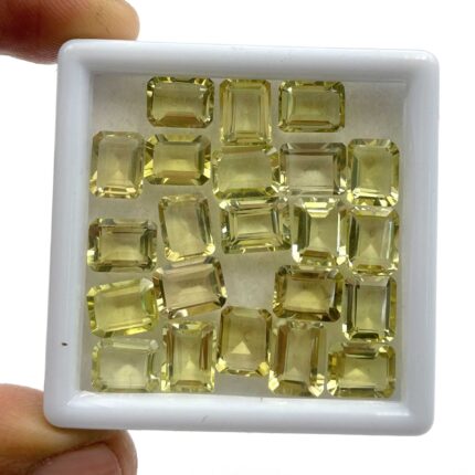 Natural Lemon Quartz Octagon Cut Loose Stone Lot 45 Pcs 7*9 MM 100 CT
