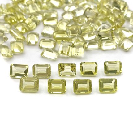 Natural Lemon Quartz Octagon Cut Loose Stone Lot 65 Pcs 6*8 MM 100 CT