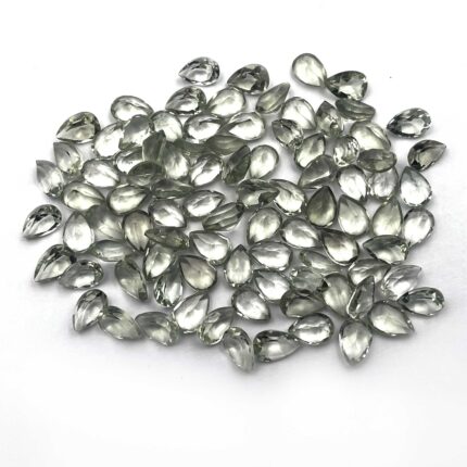 Natural Green Amethyst Pear Cut Loose Gemstone Lot 124 Pcs 6*9 MM 165 CT