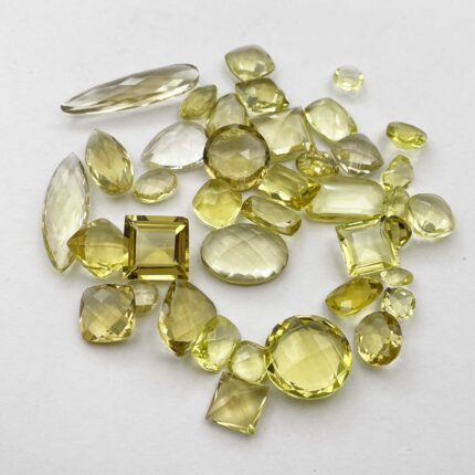 Natural Lemon Quartz Mix Cut Loose Stone Lot 21 Pcs 7-18 MM 100 CT