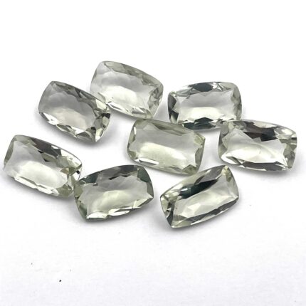 Natural Green Amethyst Cushion Cut Loose Gemstone Lot 15 Pcs 10*16 MM 102 CT
