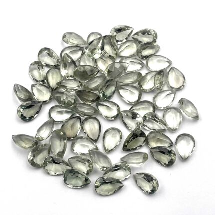 Natural Green Amethyst Pear Cut Loose Gemstone Lot 28 Pcs 9*13 MM 102 CT
