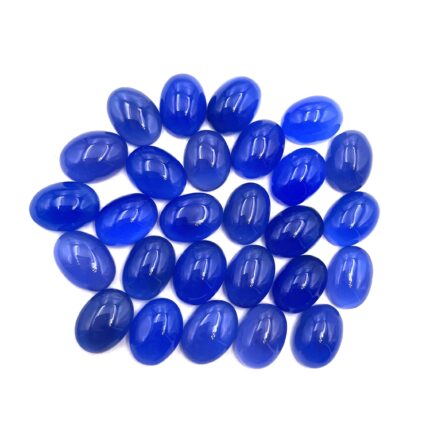 Natural Blue Chalcedony Oval Cabochon Loose Gemstone Lot 11 Pcs 12*16 MM 106 CT