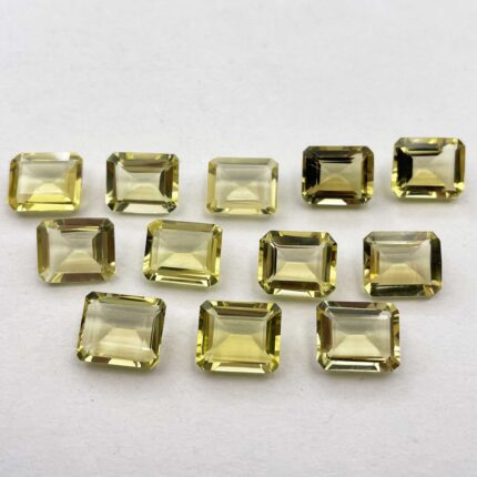 Natural Lemon Quartz Octagon Cut Loose Stone Lot 12 Pcs 10*12 MM 60 CT