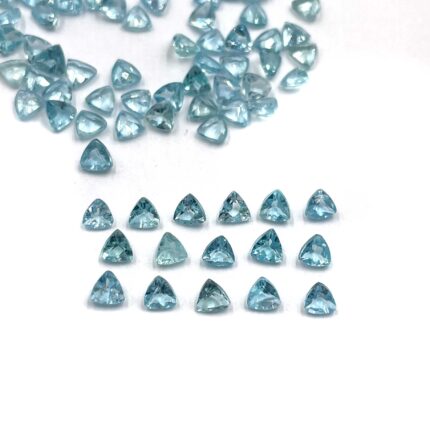 Natural Apatite Trillion Cut Loose Gemstone Lot 46 Pcs 3 MM 5 CT