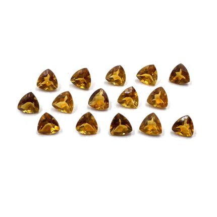 Natural Brandy Citrine Trillion Cut Loose Gemstone Lot 29 Pcs 5 MM 11 CT
