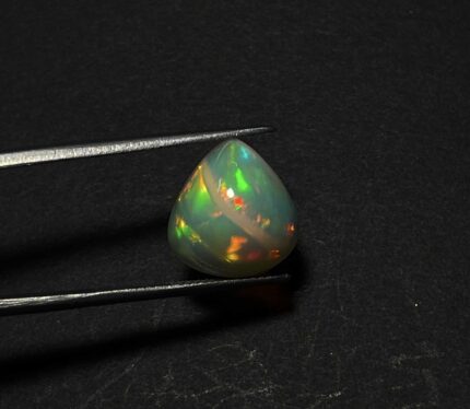 Natural Ethiopian Opal Heart Stone Multi Fire Welo Opal Cabs 13*13.50 MM 5.20 CT