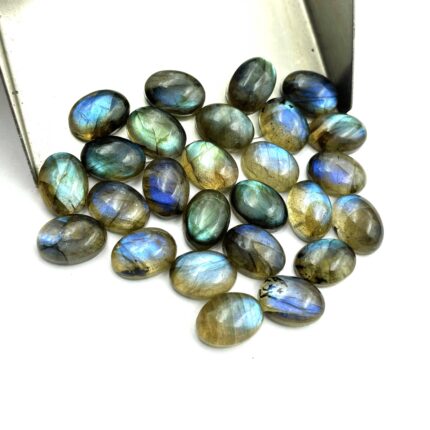 Natural Labradorite Oval Loose Gemstone Cabochon Lot 51 Pcs 8x11 MM 188 CT