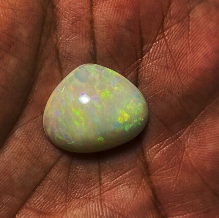 Natural Ethiopian Opal Heart Stone Multi Fire Welo Opal Cabs 15.50*19 MM 7.10 CT