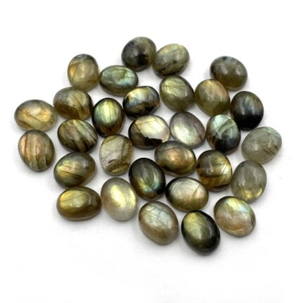 Natural Labradorite Oval Loose Gemstone Cabochon Lot 56 Pcs 7x9 MM 128 CT