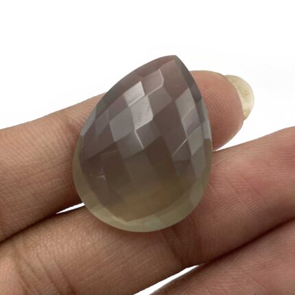 Natural Gray Moonstone Pear Briolette Cut Loose Gemstone Lot 20*26 MM 26.8 CT