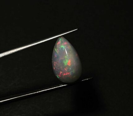 Natural Ethiopian Opal Pear Multi Fire Opal Cabochon Stone 10x16.50 MM 5.40 CT