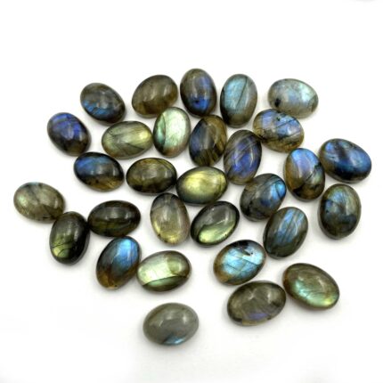 Natural Labradorite Oval Loose Gemstone Cabochon Lot 21 Pcs 10x14 MM 146 CT