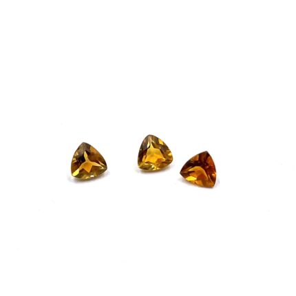 Natural Brandy Citrine Trillion Cut Loose Gemstone Lot 3 Pcs 4.80 MM .95 CT