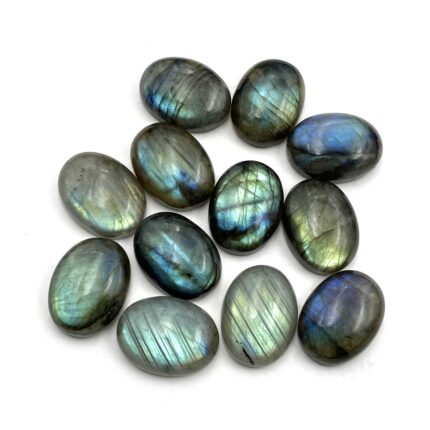 Natural Labradorite Oval Cabochon Loose Gemstone Lot 6 Pcs 15x20 MM 105 CT