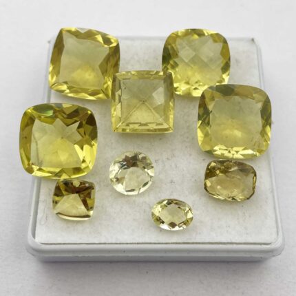 Natural Lemon Quartz Mix Cut Loose Gemstone Lot 28 Pcs 6-15 MM 131 CT