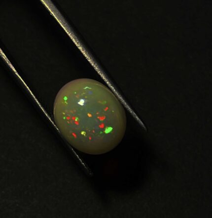 Natural Ethiopian Multi Fire Opal Oval Cabochon Gemstone 10.50x12.50 MM 4.65 CT
