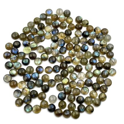 Natural Labradorite Round Cabochon Loose Gemstone Lot 73 Pcs 7 MM 115 CT
