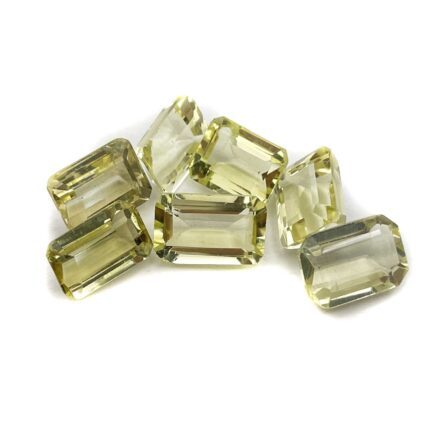 Natural Lemon Quartz Octagon Cut Loose Gemstone Lot 7*9-7*11 MM 18.5 CT 7 Pc