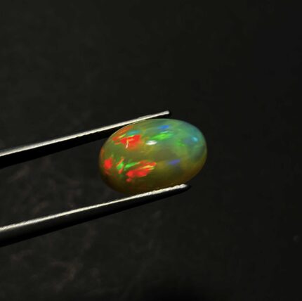 Natural Ethiopian Opal Oval Cabochon Gemstone Multi Fire Opal 9x13 MM 3.15 CT
