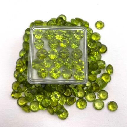 31 CT Natural Peridot Round Cut Loose Gemstone Lot 23 Pcs 7 MM