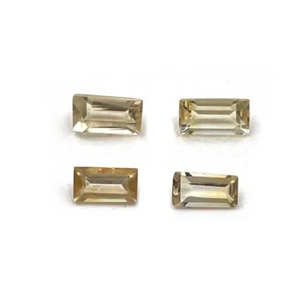 Natural Citrine Baguette Cut Loose Gemstone Lot 4 Pcs 2*4 MM 0.3 CT