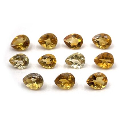 Natural Citrine Pear Cut Loose Gemstone Lot 11 Pcs 4*5 MM 3.5 CT