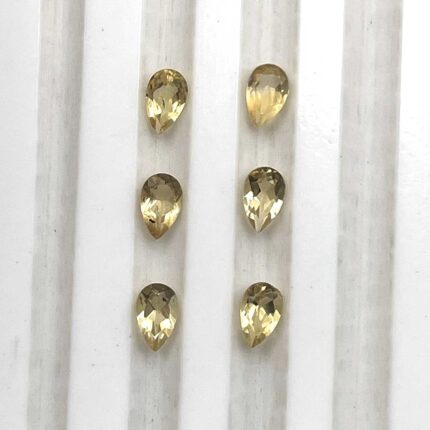 Natural Citrine Pear Cut Loose Gemstone Lot 6 Pcs 3*5 MM 1.2 CT