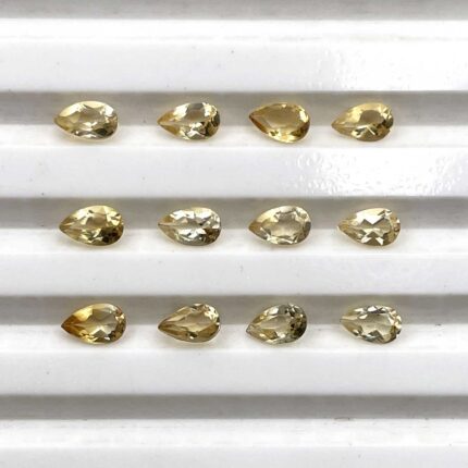 Natural Citrine Pear Cut Loose Gemstone Lot 12 Pcs 3*5 MM 2.4 CT