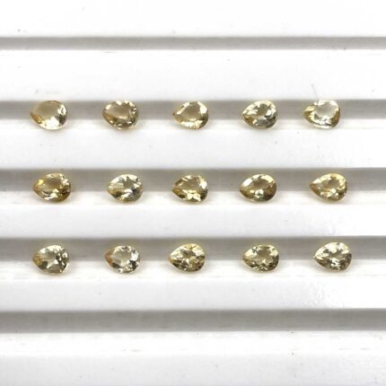 Natural Citrine Pear Cut Loose Gemstone Lot 43 Pcs 3*4 MM 6.2 CT