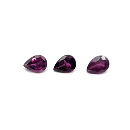 Natural Rhodolite Garnet Pear Cut Loose Gemstone Lot 3 Pcs 5*7 MM 2.4 CT