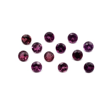 Natural Rhodolite Garnet Round Cut Loose Gemstone Lot 29 Pcs 4 MM 10 CT
