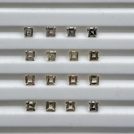 Natural Imperial Topaz Square Cut Loose Gemstone Lot 28 Pcs 3 MM 5 CT