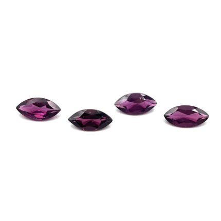 Natural Rhodolite Garnet Marquise Cut Loose Gemstone Lot 4 Pcs 4*8 MM 2.7 CT