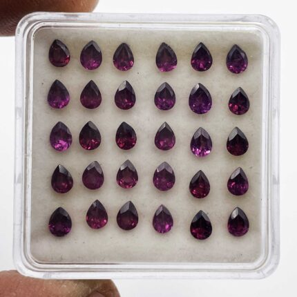 Natural Rhodolite Garnet Pear Cut Loose Gemstone Lot 84 Pcs 3*4 MM 16.70 CT