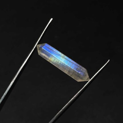 Natural Rainbow Moonstone Faceted Double Point Pencil Loose Gemstone 6*25MM 8 CT