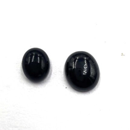 Natural Black Spinel Oval Cabochon Loose Gemstone lot  Pcs 8*10-10*12 MM 9 CT