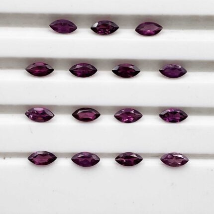 Natural Rhodolite Garnet Marquise Cut Loose Stone Lot 15 Pcs 2.5*5 MM 2.8 CT