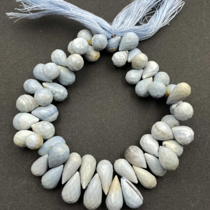 Natural Blue Opal Teardrops Faceted Gemstone Beads 199 CT 7x9-8x16 mm 8 Inch