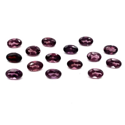 Natural Rhodolite Garnet Oval Cut Loose Gemstone Lot 20 Pcs 3*5 MM 6 CT