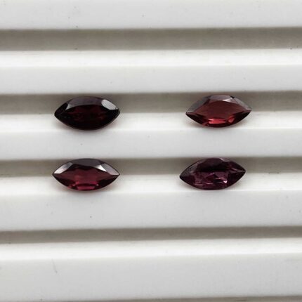 Natural Rhodolite Garnet Marquise Cut Loose Gemstone Lot 4 Pcs 4*8 MM 2.5 CT