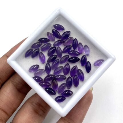 Natural Amethyst Marquise Cabochon Loose Stone Lot 139 Pcs 4*8 MM 100 CT