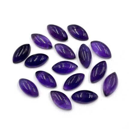 Natural Amethyst Marquise Cabochon Loose Gemstone Lot 16 Pcs 8*15.5 MM 73 CT