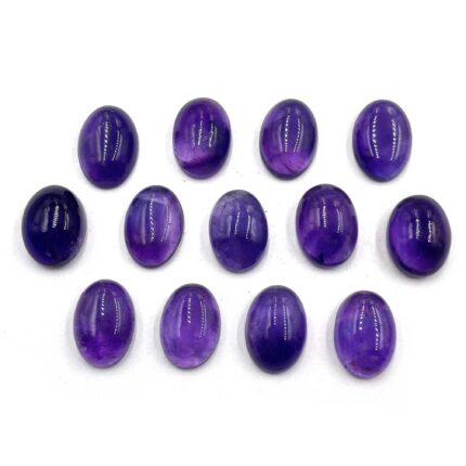 Natural Amethyst Oval Cabochon Loose Gemstone Lot 18 Pcs 10*14 MM 101 CT