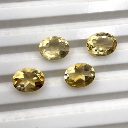 Natural Citrine Oval Cut Loose Gemstone Lot 4 Pcs 7*9 MM 6.4 CT
