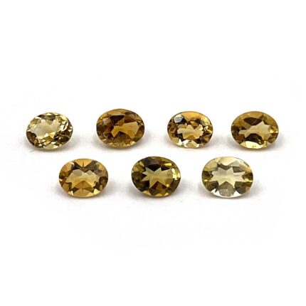 Natural Citrine Oval Cut Loose Gemstone Lot 7 Pcs 4*5 MM 2 CT
