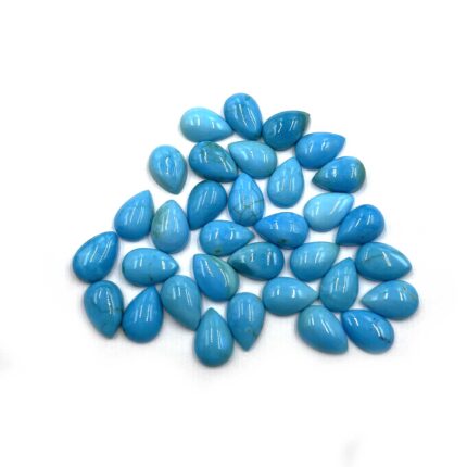 Natural Sleeping Beauty Turquoise Pear Cabochon Gemstone Lot 9 Pcs 6*9 MM 10 CT