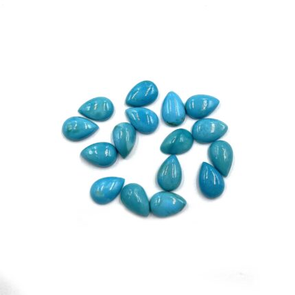 Natural Sleeping Beauty Turquoise Pear Cabochon Gemstone Lot 8 Pcs 6*9 MM 10 CT