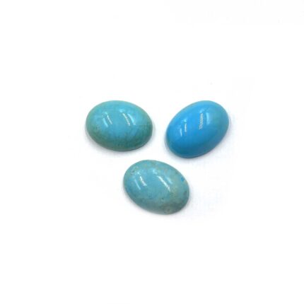 Natural Sleeping Beauty Turquoise Oval Cabochon Stone Lot 11.5*15.5 MM 19CT 3Pcs